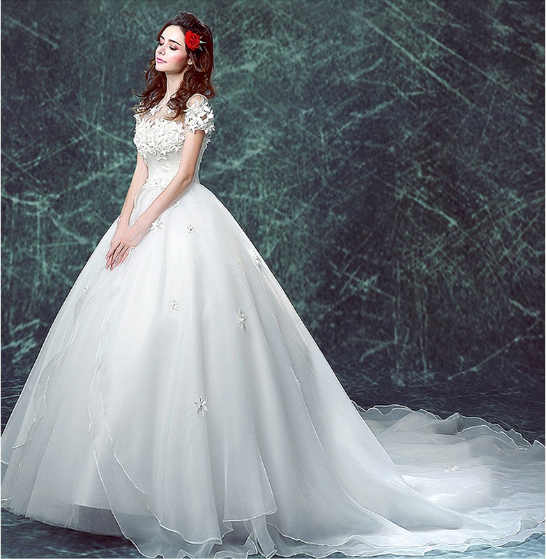 WD3045  off the shoulder bride dress